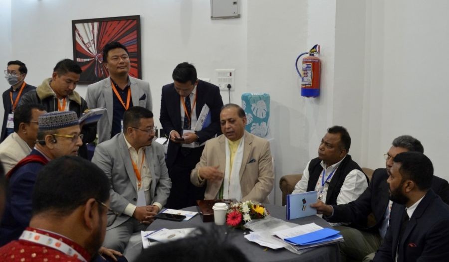 Delegates and officials interacting during the B20 Meet held in Kohima on April 5. (Morung Photo)
